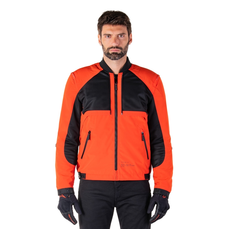 Bunda na motorku Alpinestars Mootant Waterproof Parka čierno-fluo oranžová