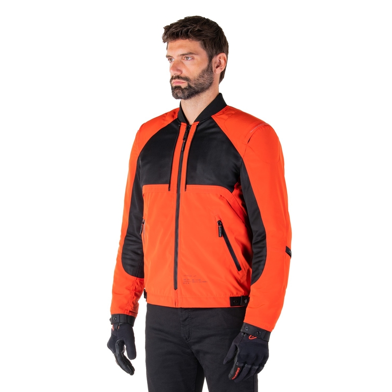 Bunda na motorku Alpinestars Mootant Waterproof Parka čierno-fluo oranžová