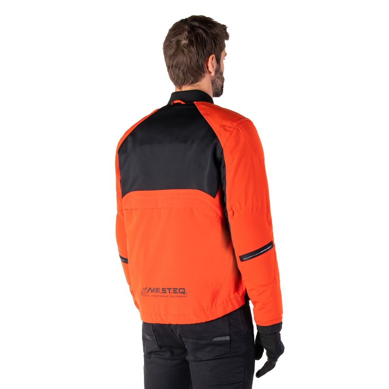 Bunda na motorku Alpinestars Mootant Waterproof Parka čierno-fluo oranžová