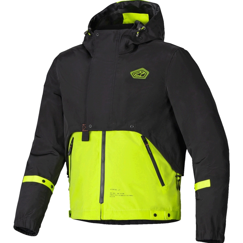Bunda na motorku Alpinestars Mootant Waterproof Parka čierno-fluo žltá