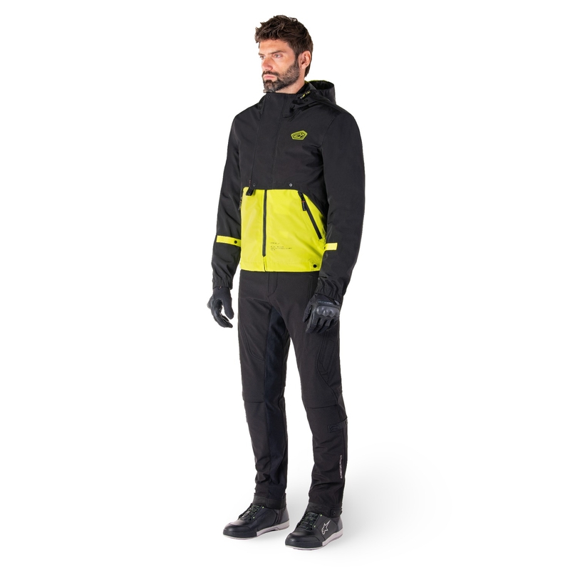Bunda na motorku Alpinestars Mootant Waterproof Parka čierno-fluo žltá