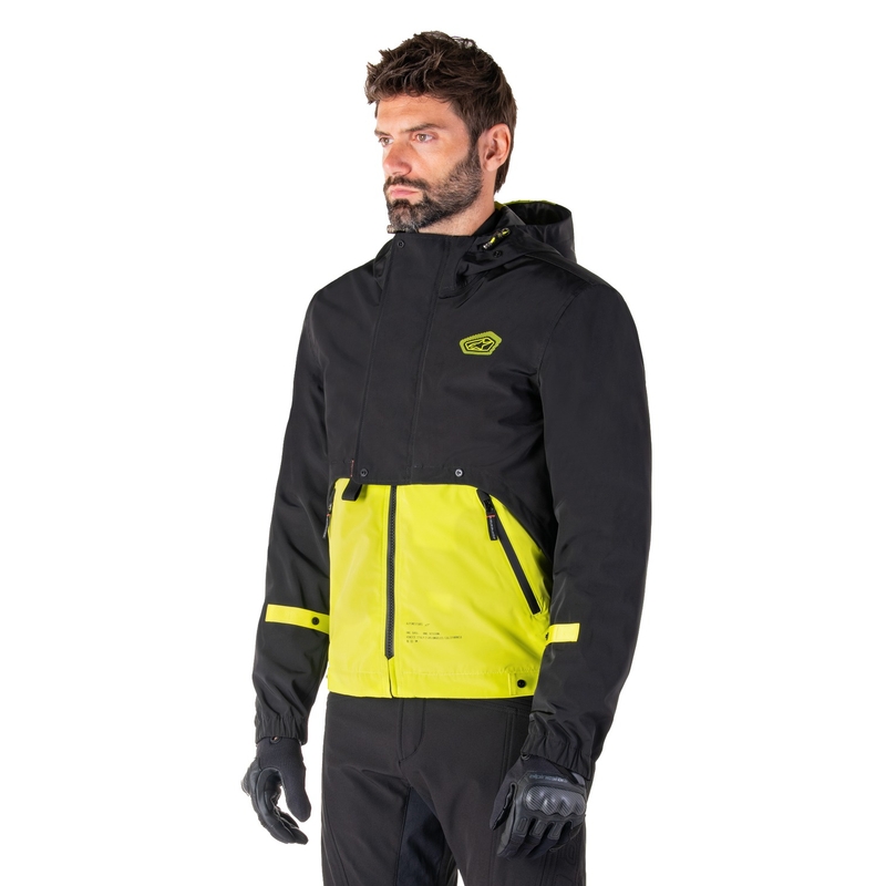 Bunda na motorku Alpinestars Mootant Waterproof Parka čierno-fluo žltá