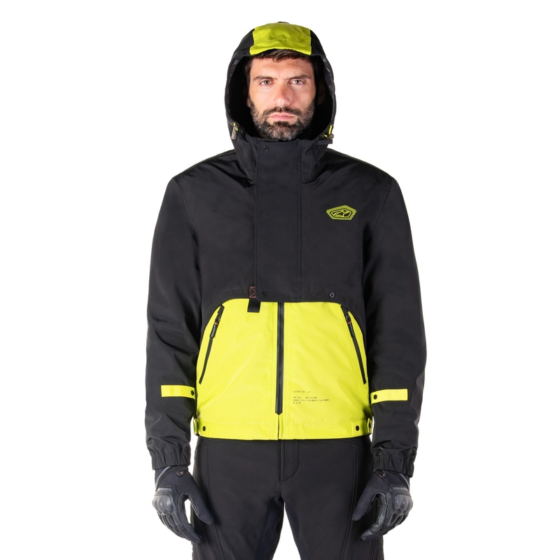Bunda na motorku Alpinestars Mootant Waterproof Parka čierno-fluo žltá