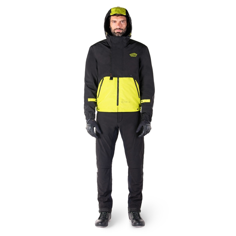 Bunda na motorku Alpinestars Mootant Waterproof Parka čierno-fluo žltá