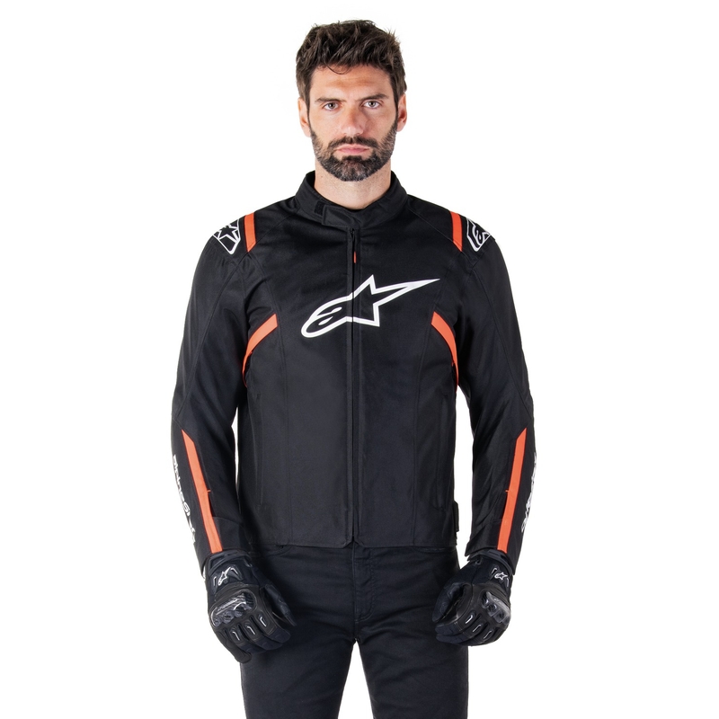 Bunda na motorku Alpinestars T-SPS 2 Waterproof čierno-bielo-fluo červená