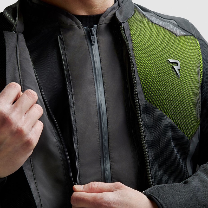 Bunda na motorku Rebelhorn Jax čierno-fluo žltá