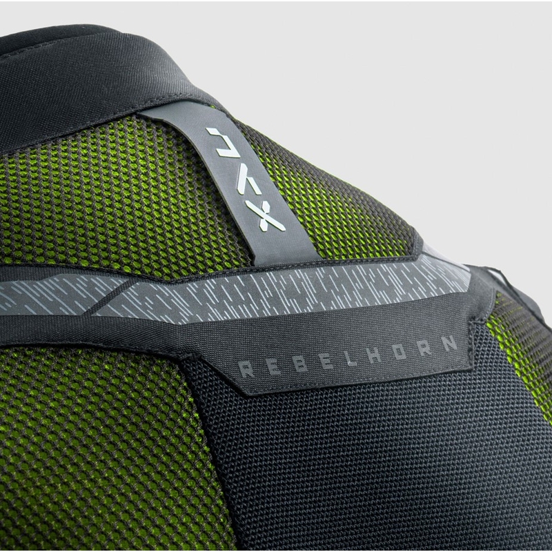 Bunda na motorku Rebelhorn Jax čierno-fluo žltá