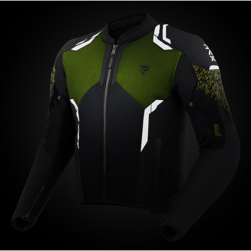 Bunda na motorku Rebelhorn Jax čierno-fluo žltá