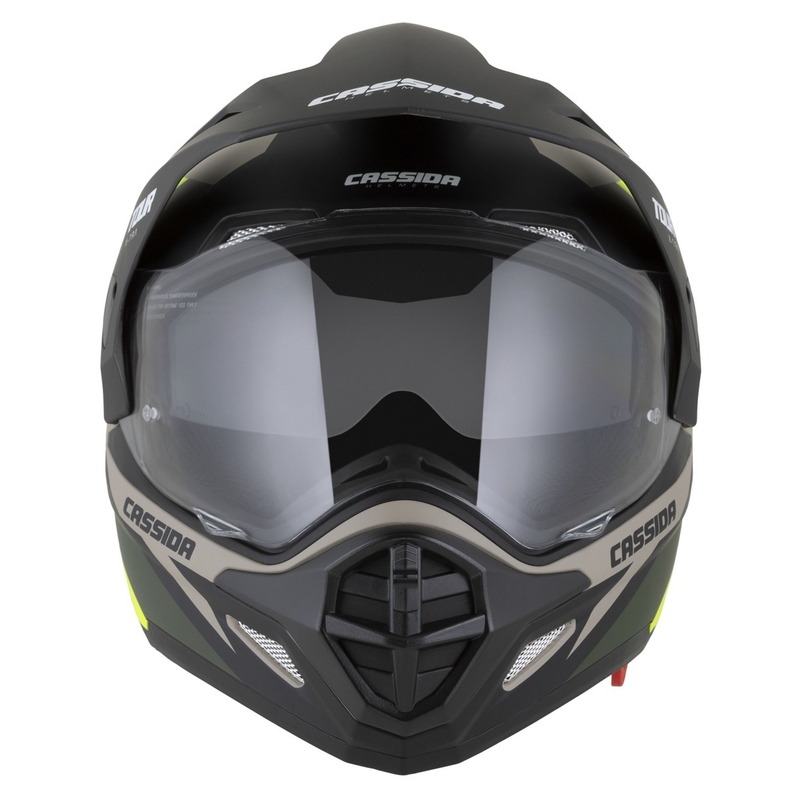 Enduro prilba Cassida Tour 2.0 X-tra matná pieskovo-fluorescenčno žlto-zeleno-čierna