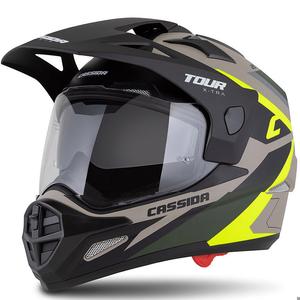 Enduro prilba Cassida Tour 2.0 X-tra matná pieskovo-fluo žlto-zeleno-čierna