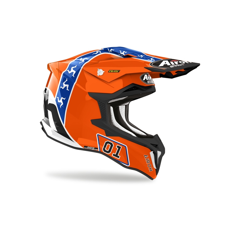Motokrosová prilba Airoh Strycker Hazzard oranžová výpredaj