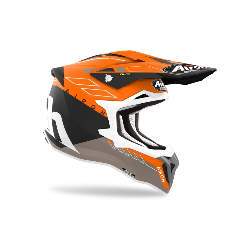 Motokrosová prilba Airoh Strycker Skin oranžová matná výpredaj