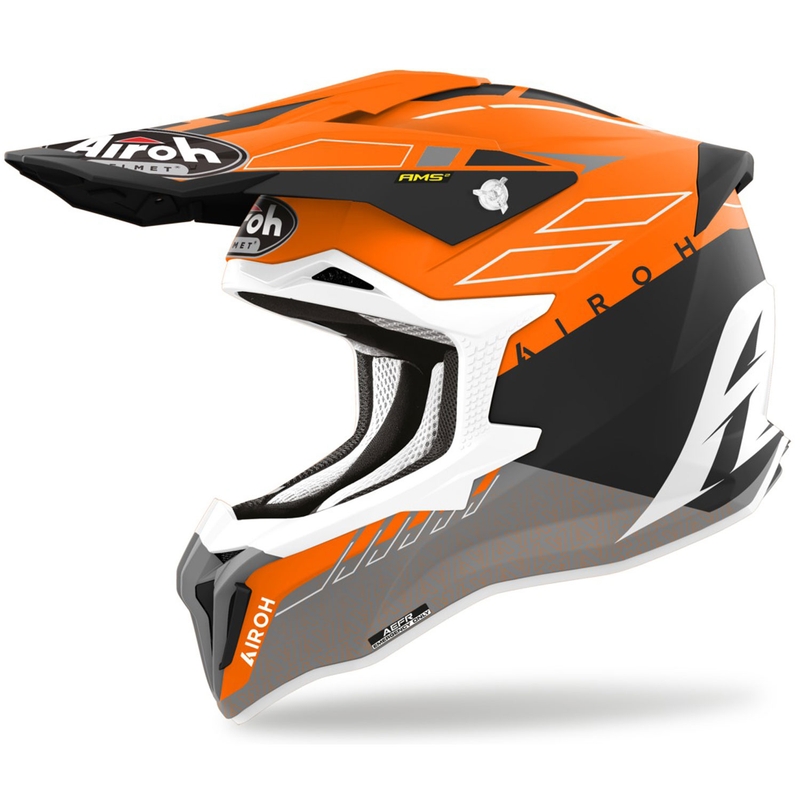 Motokrosová prilba Airoh Strycker Skin oranžová matná výpredaj