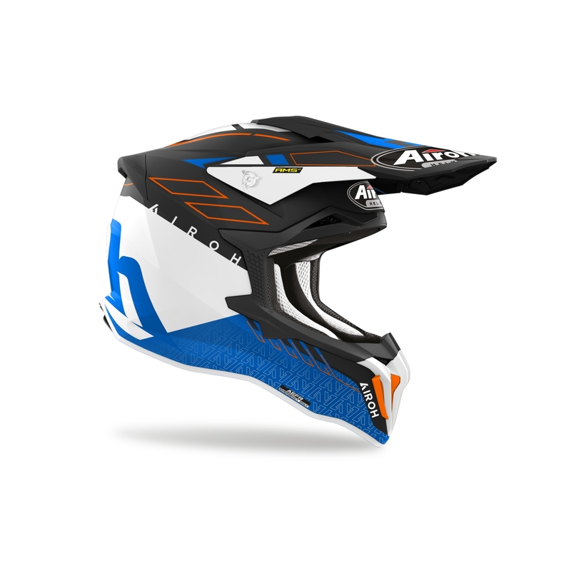 Motokrosová prilba Airoh Strycker Skin modrá matná výpredaj