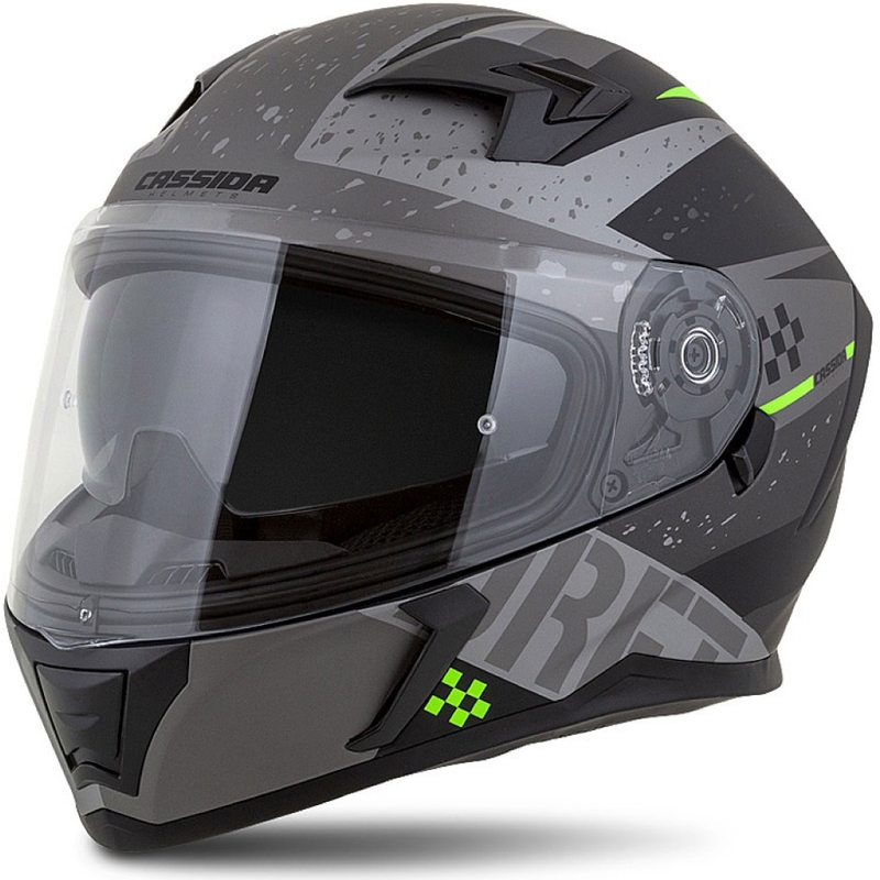 Integrálna prilba na motocykel Cassida Integral 3.0 DRFT matne šedo-čierno-zelená