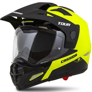 Enduro prilba Cassida Tour 1.1 Dual čierno-fluo žltá