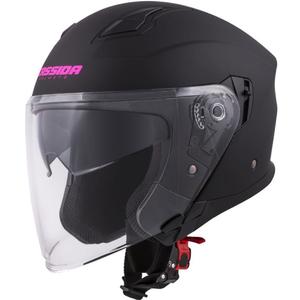 Otvorená prilba na motocykel Cassida Jet Tech čierno-ružová