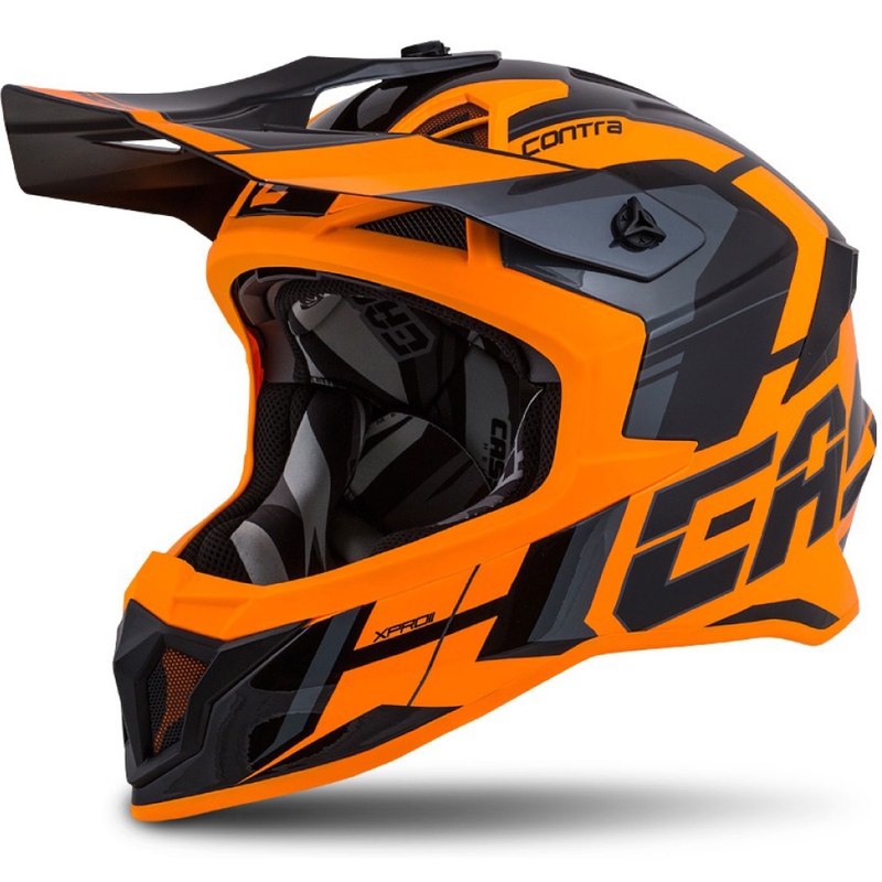 Motokrosová prilba Cassida Cross Pro II Contra oranžovo-čierno-šedá