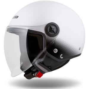 Otvorená prilba na motocykel Cassida Handy bielo-čierna