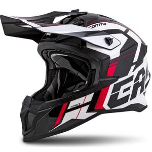 Motokrosová prilba Cassida Cross Pro II Contra bielo-červeno-čierna