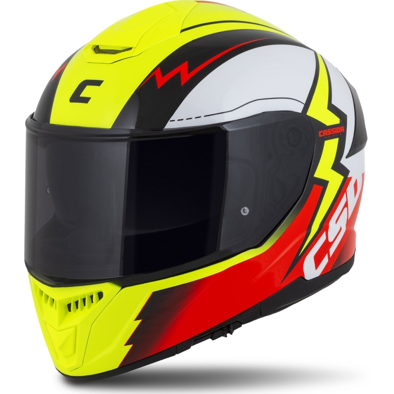 Integrálna prilba na motocykel Cassida Integral GT 2.1 Flash fluorescenčno žlto-červeno-čierno-biela