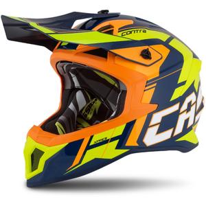 Motokrosová prilba Cassida Cross Pro 2 Contra fluo žlto-oranžovo-modrá