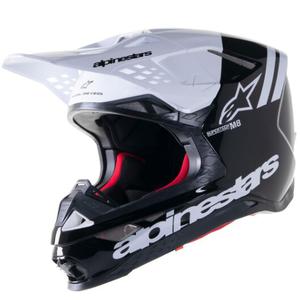 Motokrosová prilba Alpinestars Supertech S-M8 Radium 2 čierno-biela