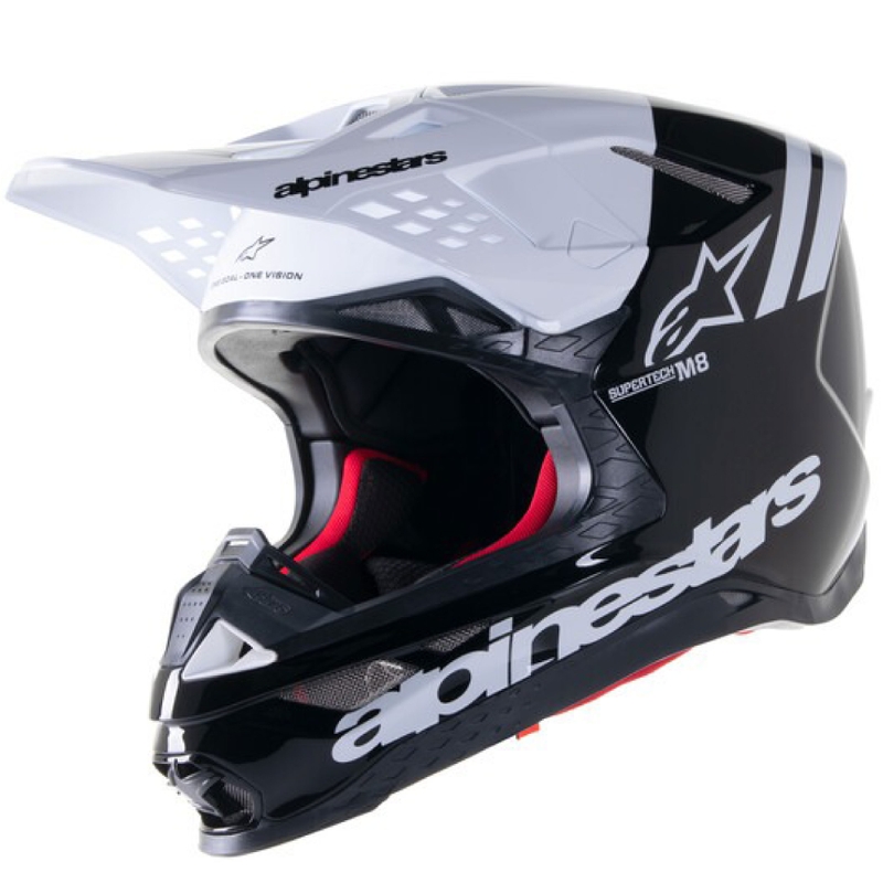 Motokrosová prilba Alpinestars Supertech S-M8 Radium 2 čierno-biela