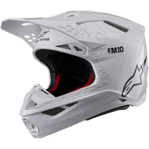 Motokrosová prilba Alpinestars Supertech S-M10 Solid biela