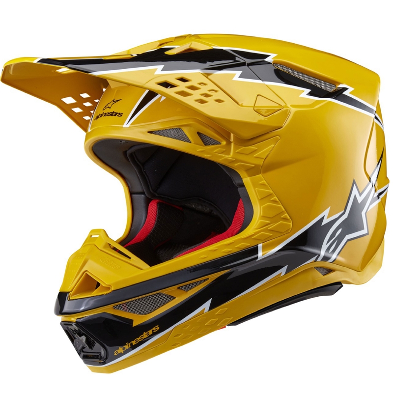 Motokrosová prilba Alpinestars Supertech S-M10 Ampress čierno-žltá