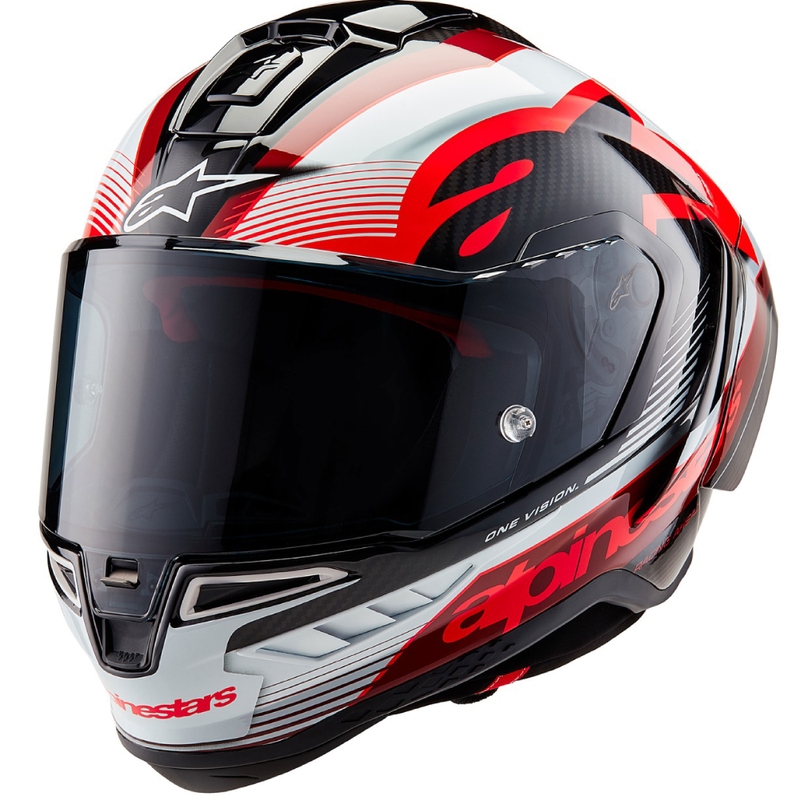 Integrálna prilba na motocykel Alpinestars Supertech R-10 Team carbon červeno-biela