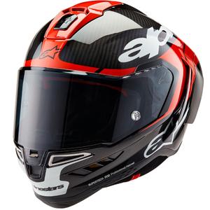 Integrálna prilba na motocykel Alpinestars Supertech R-10 Element 2024 carbon fluorescenčno červeno-biela