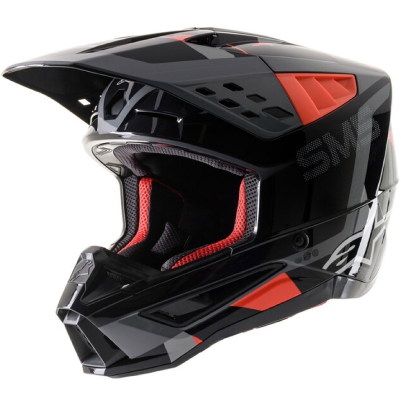 Motokrosová prilba Alpinestars S-M5 Rover antracit-fluorescenčno červeno-maskáčová šedá