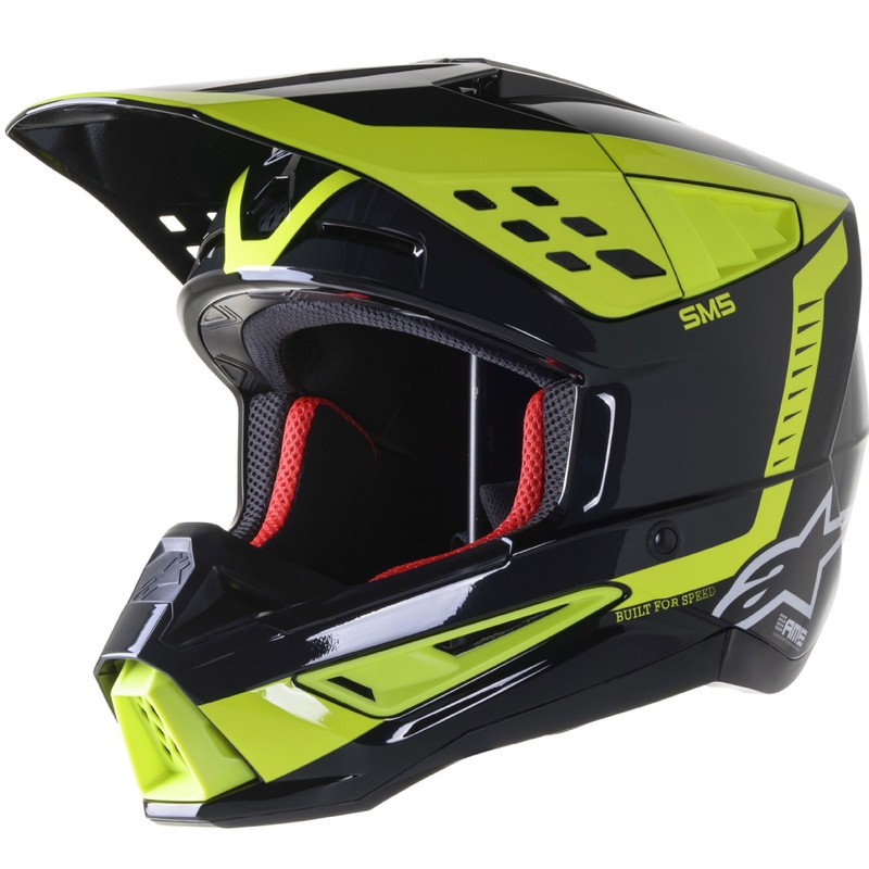 Motokrosová prilba Alpinestars S-M5 Beam čierno-antracitovo-fluorescenčno žltá lesklá
