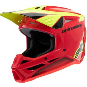 Detská motokrosová prilba Alpinestars S-M3 FRAY červeno-fluorescenčno žlto-čierna 2025