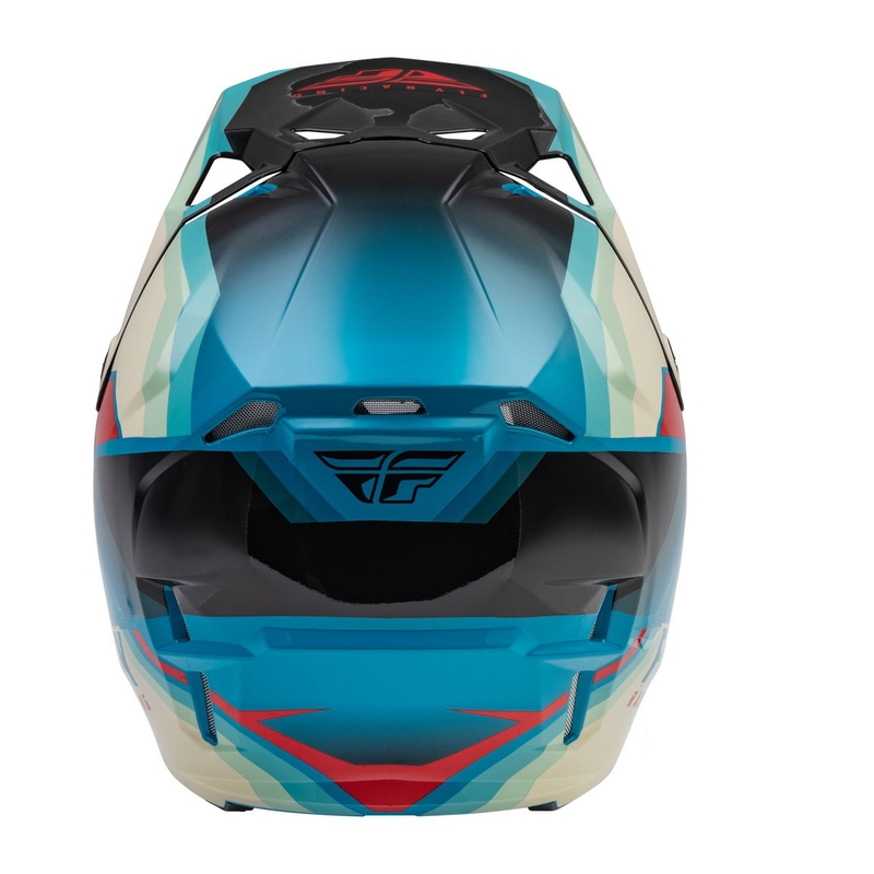 Motokrosová prilba FLY Racing Formula CP čierno-šedo-tyrkysová
