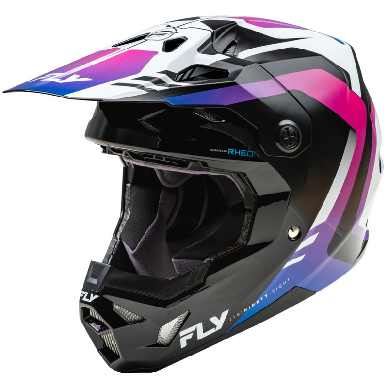 Motokrosová prilba FLY Racing Formula CP bielo-čierno-fialová