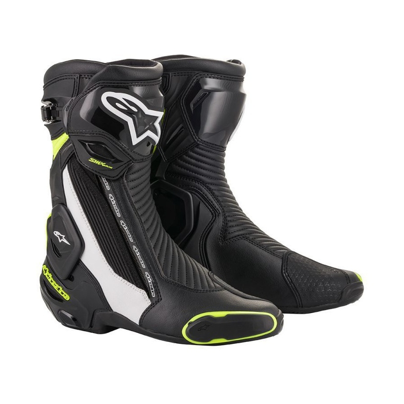 Topánky na motorku Alpinestars SMX Plus 2 čierno-bielo-fluo žlté
