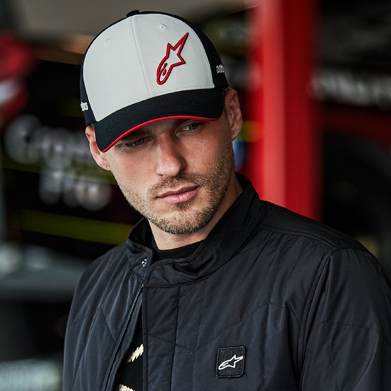 Šiltovka Alpinestars Sessionized Snapback bielo-čierno-červená