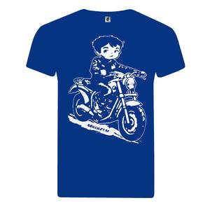 Detské chlapčenské tričko MotoZem - Motorkár modré