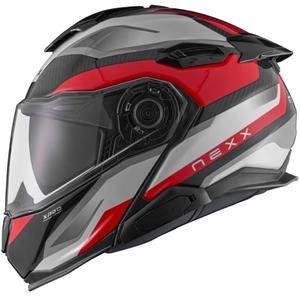 Vyklápacia prilba na motorku Nexx X.Lifetour PRO Mile bielo-červená
