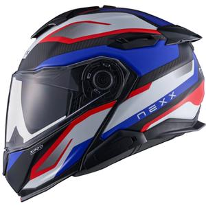 Vyklápacia helma na motorku Nexx X.Lifetour PRO Mile matná modro-červená