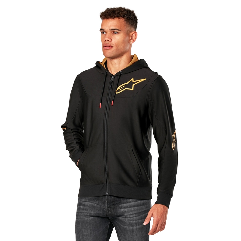 Mikina Alpinestars Sessions 3 Hoodie čierno-zlatá