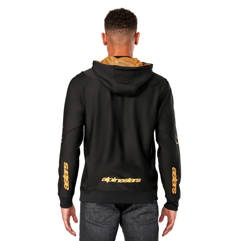 Mikina Alpinestars Sessions 3 Hoodie čierno-zlatá