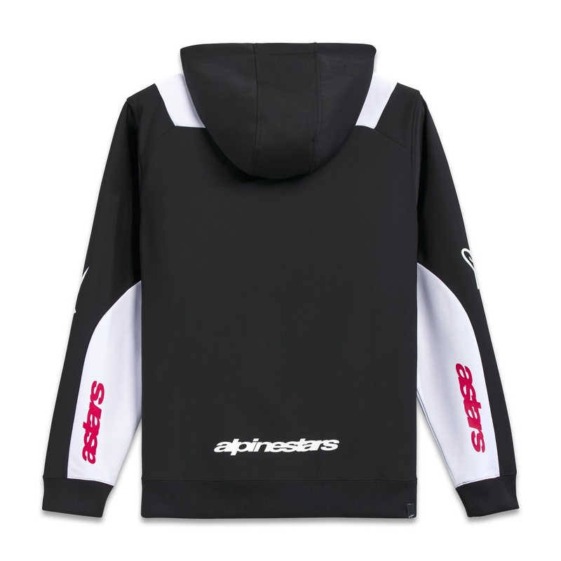 Mikina Alpinestars Sessions 3 Hoodie čierno-bielo-červená