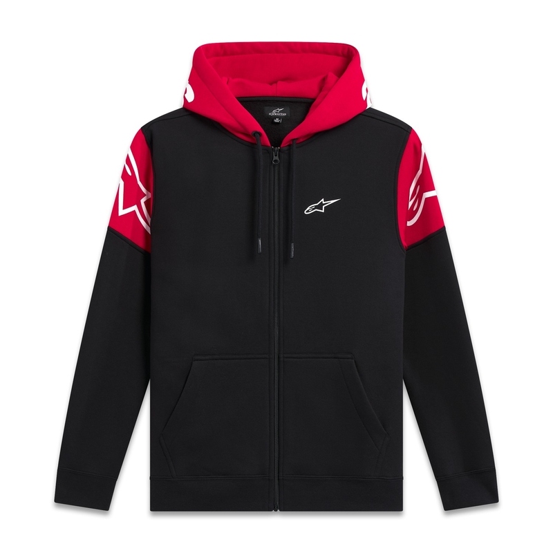 Mikina Alpinestars Velocity Hoodie čierno-červená
