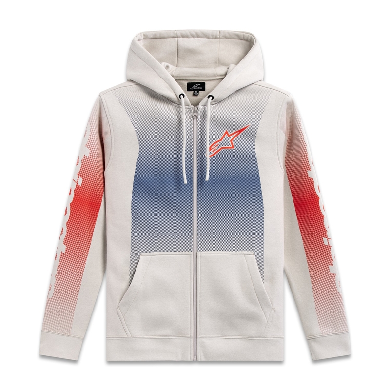 Mikina Alpinestars Arising Hoodie bielo offwhite-modro-červená