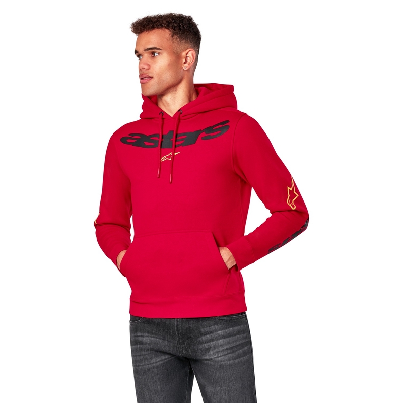 Mikina Alpinestars Elliptic Hoodie červená