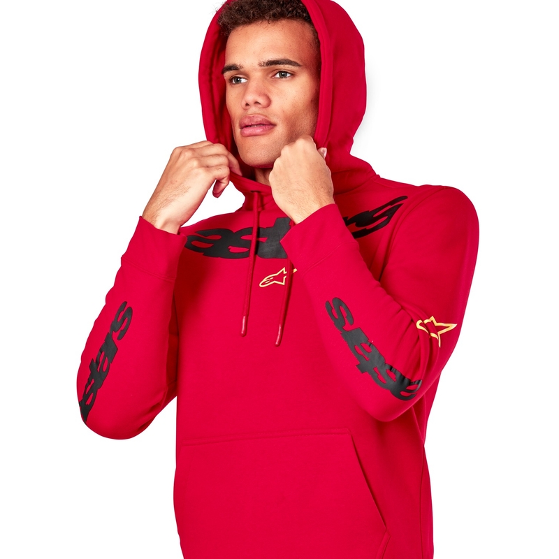 Mikina Alpinestars Elliptic Hoodie červená