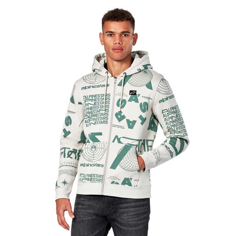 Mikina Alpinestars Determinant Hoodie biela offwhite